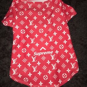 Supreme LV dog tee
